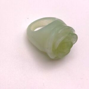 Resin Acrylic Jade Floral Ring